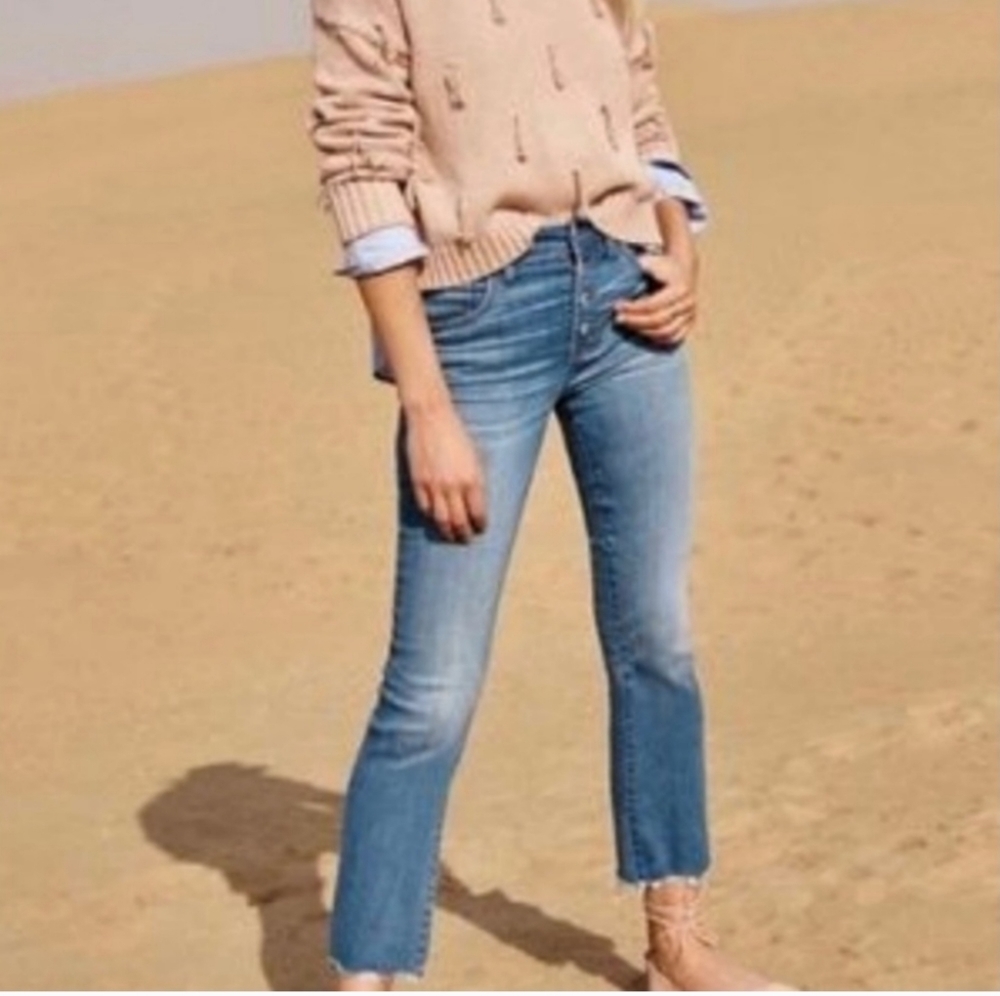 Madewell Cali Demi boot chewed hem ankle crop